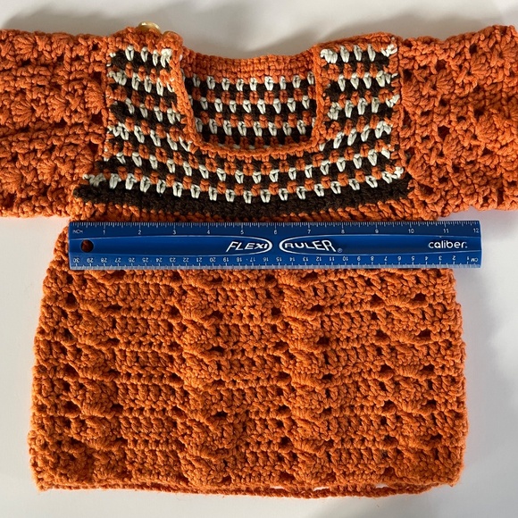 Handcrafted "Tangerine Dream" Crochet Baby Top - Super Soft & Stylish- 12 Months - Picture 4 of 4